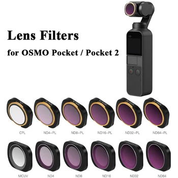 DJI OSMO Pocket Magnetic Objektiivi Filtri DJI OSMO Tasku Gimbal Kaamera Objektiivi Filtri MCUV CPL ND4 ND8 ND16 ND32 ND64 Tarvikud